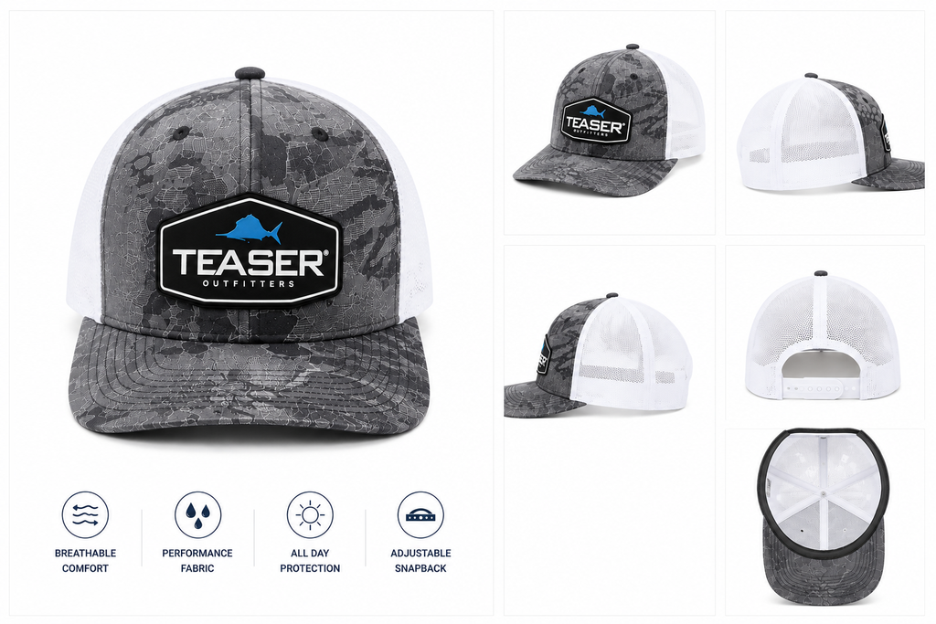 Teaser Custom Hat - Grey Hexagon
