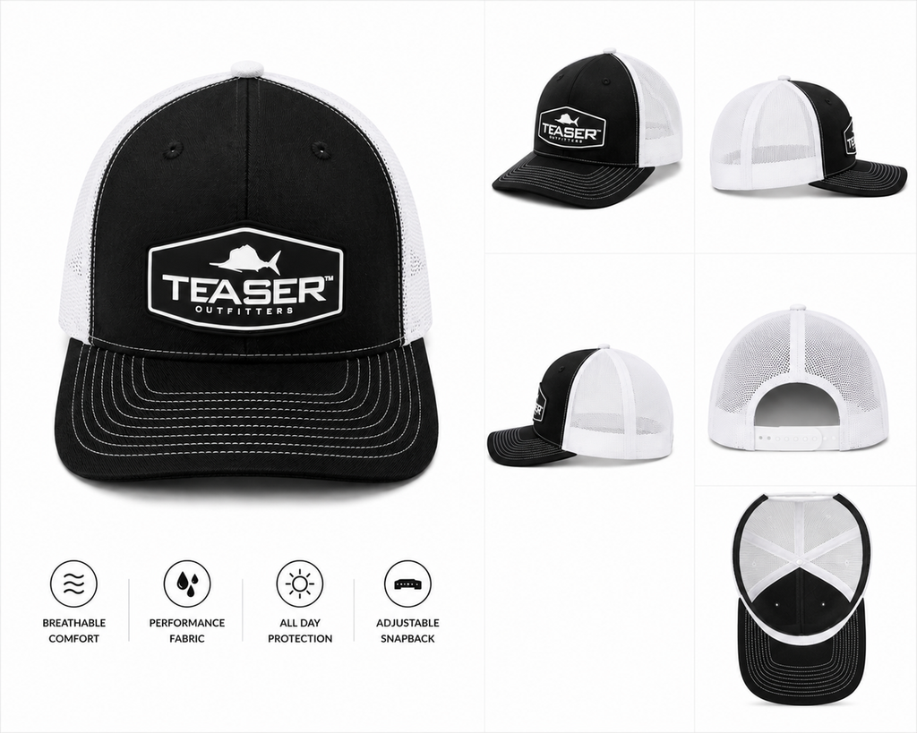 Teaser Custom Hat - Black-White / Hex Patch