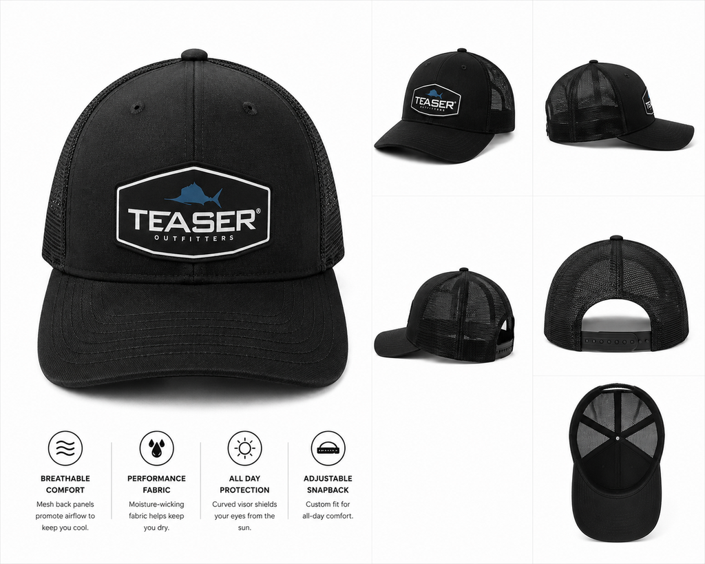 Teaser Custom Hat - Black / Hex Patch