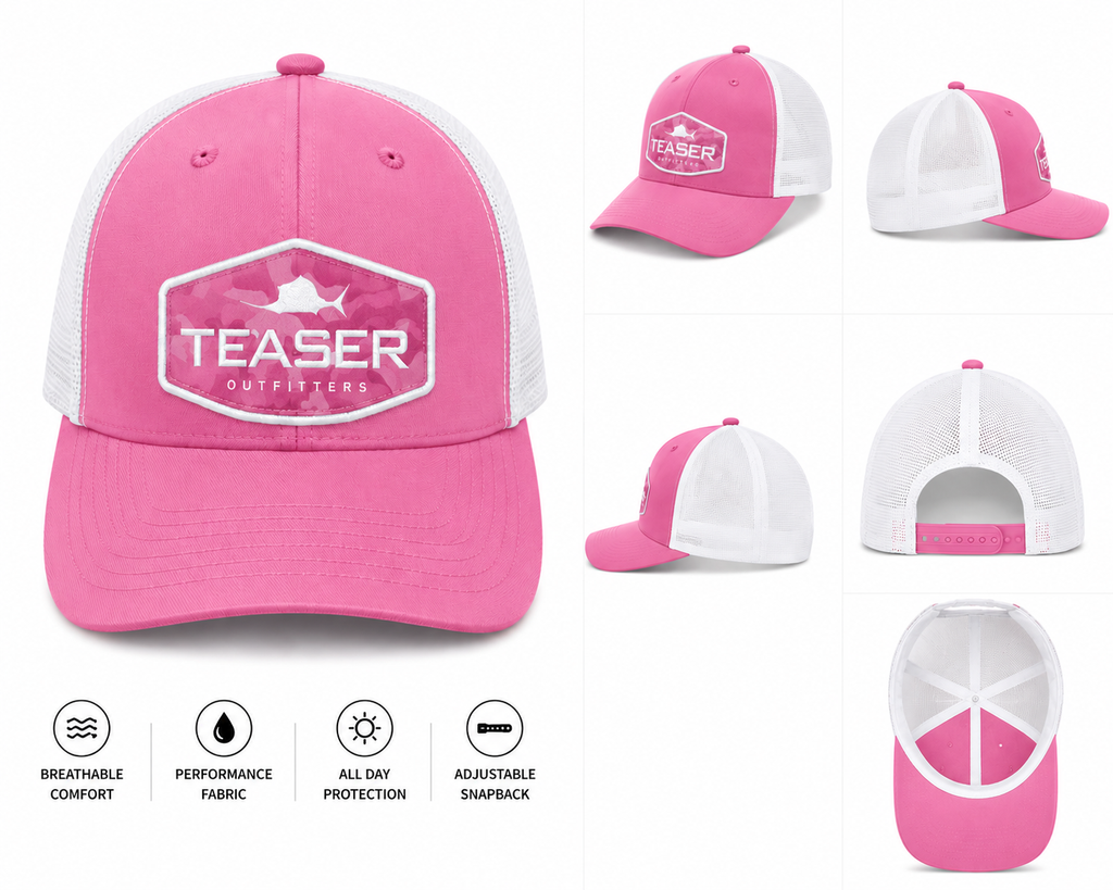 Teaser Custom Hat Pink/Pink Camo- Hex Patch