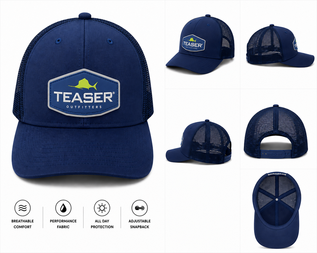 Teaser Custom Hat Navy/Green-Hex Patch