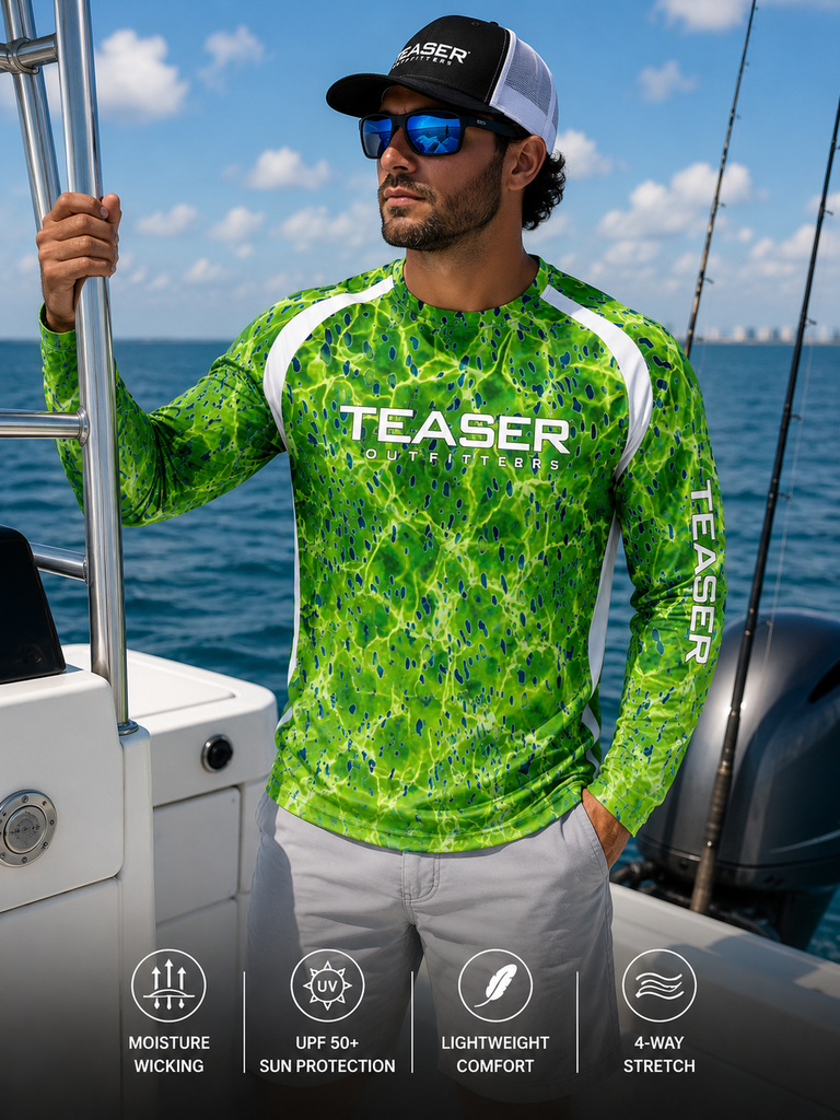 Teaser Offshore Mahi Skins Green Long Sleeve