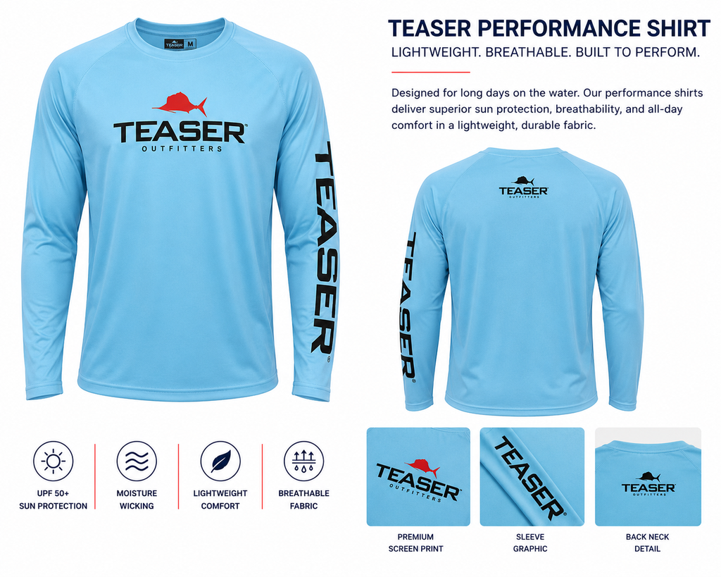 Teaser Coastal Carolina Blue Long Sleeve - Black/Red