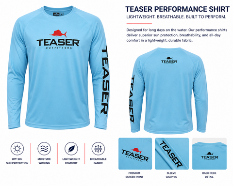Teaser Coastal Carolina Blue Long Sleeve - Black/Red
