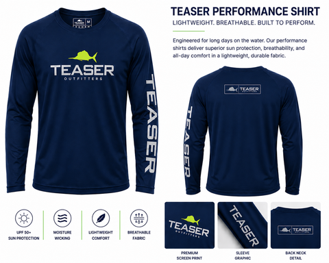 Teaser Coastal Navy Long Sleeve - Grey/Neon Green Logo
