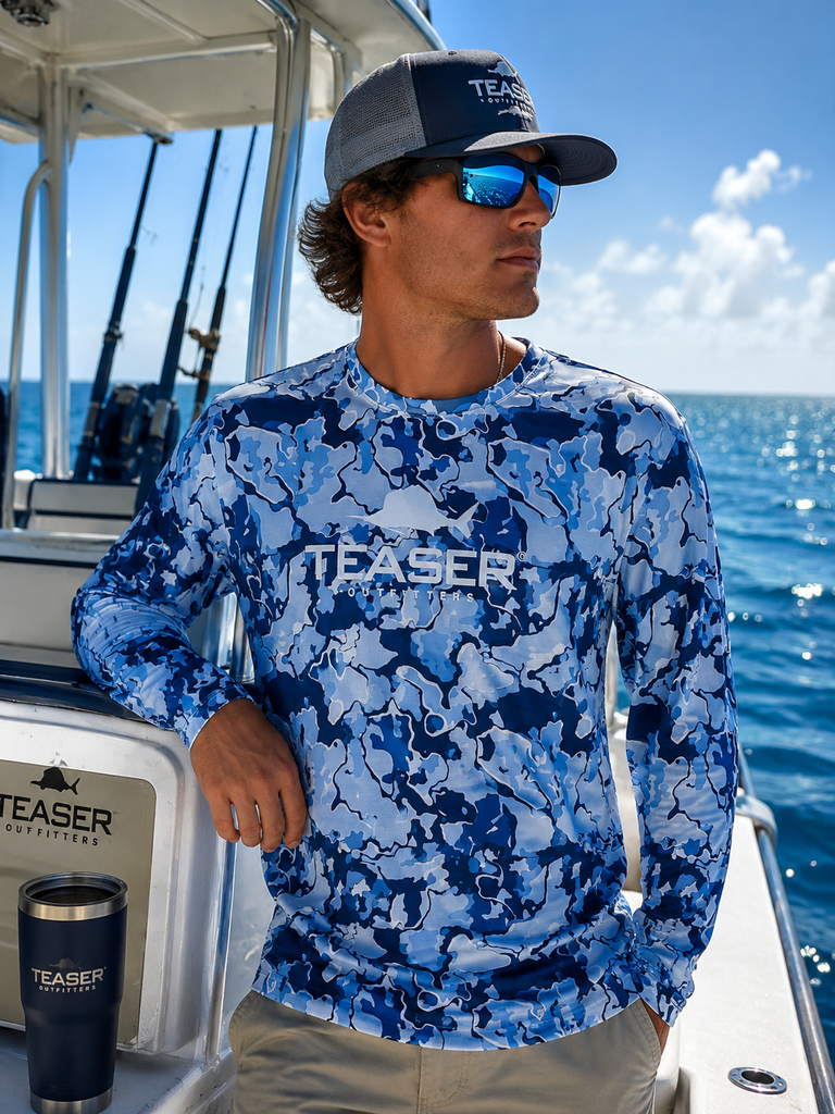 Teaser Offshore Dark Blue Camo Long Sleeve