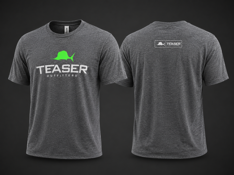 Metallic Grey/ Neon  Green T shirt
