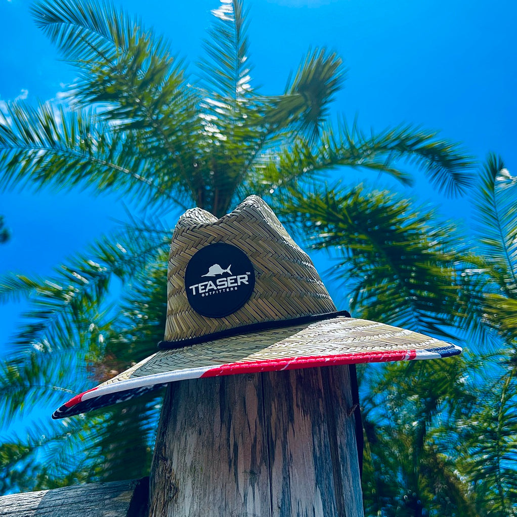 Teaser Custom Straw Hat - Black Patch – Teaser Outfitters