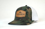 Teaser Custom Hat - Camo / Leather Patch