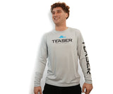 Teaser Coastal Light Grey Long Sleeve - Black and Carolina Blue