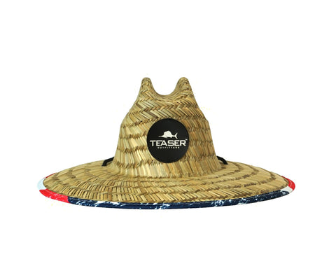 Teaser Custom Straw Hat - Black Patch
